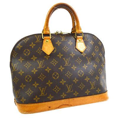 Authentic LOUIS VUITTON Monogram Hand Bag: Brand: LOUIS VUITTON Model: Monogram Hand Bag Country of Origin: France Material: Canvas Color: Brown Size (Inch): W 11.8 x H 9.3 x D 6.3 " Handle Drop. 3.9 " Size (CM): W 30.0 x H 23.5 x D 16.0 cm Ha