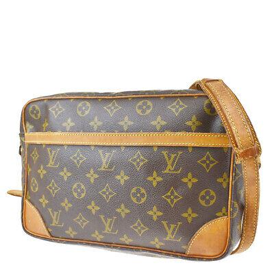 Authentic LOUIS VUITTON Trocadero 30 Crossbody Strap: Brand: LOUIS VUITTON Model: Trocadero 30 Crossbody Strap Country of Origin: France Material: Leather Color: Brown Size (Inch): W 11.8 X H 7.5 X D 2.8 "Size (CM): W 30 X H 19 X D 7 Cm All Bidhaus items