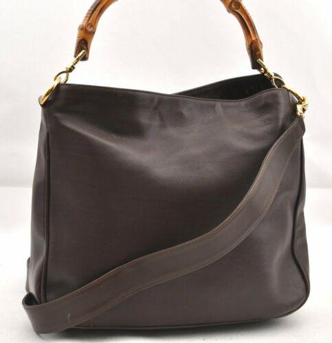 Authentic GUCCI Hand Bag: Brand: GUCCI Model: Hand Bag Country of Origin: Italy Material: Leather Color: Brown Bag Length: 11.6inches (29.5cm) Bag Height: 10.2inches (26cm) Bag Depth: 3.3inches (8.5cm) All Bidhaus items come w