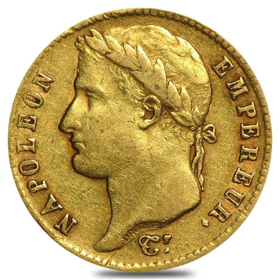 France Gold 20 Francs Napoleon I Avg Circ AGW .1867: You are bidding on the total lot which includes 1 of the following item: only $49.99 over melt France Gold 20 Francs Napoleon I Avg Circ AGW .1867 (Random Year 1806-1815) This beautiful 20 Francs Fren