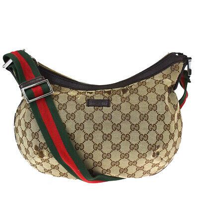 Authentic GUCCI Shoulder Strap: Brand: GUCCI Model: Shoulder Strap Country of Origin: Italy Material: Canvas Color: Brown Size (Inch): W11.8X H8.7X D0.8"Size (CM): W30X H22X D2Cm All Bidhaus items come with a 100 % money-back authen