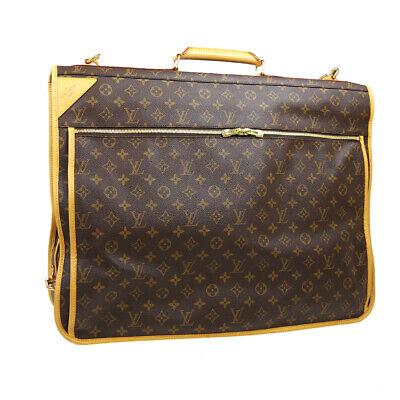 Authentic LOUIS VUITTON Garment Bag Hand: Brand: LOUIS VUITTON Model: Garment Bag Hand Country of Origin: France Material: Nylon Color: Brown Size (Inch): W 22.0 x H 17.3 x D 5.5 " Handle Drop. 1.6 " Strap Drop. 14.2 - 22.4 " Size (CM): W 56.