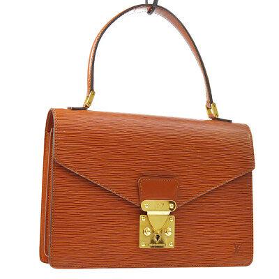 Authentic LOUIS VUITTON Satchel: Brand: LOUIS VUITTON Model: Satchel Country of Origin: France Material: Epi Leather Leather Color: Brown Size (Inch): W 10.6 x H 7.5 x D 3.1 " Handle Drop. 5.5 " Size (CM): W 27.0 x H 19.0 x D 8.0 cm 