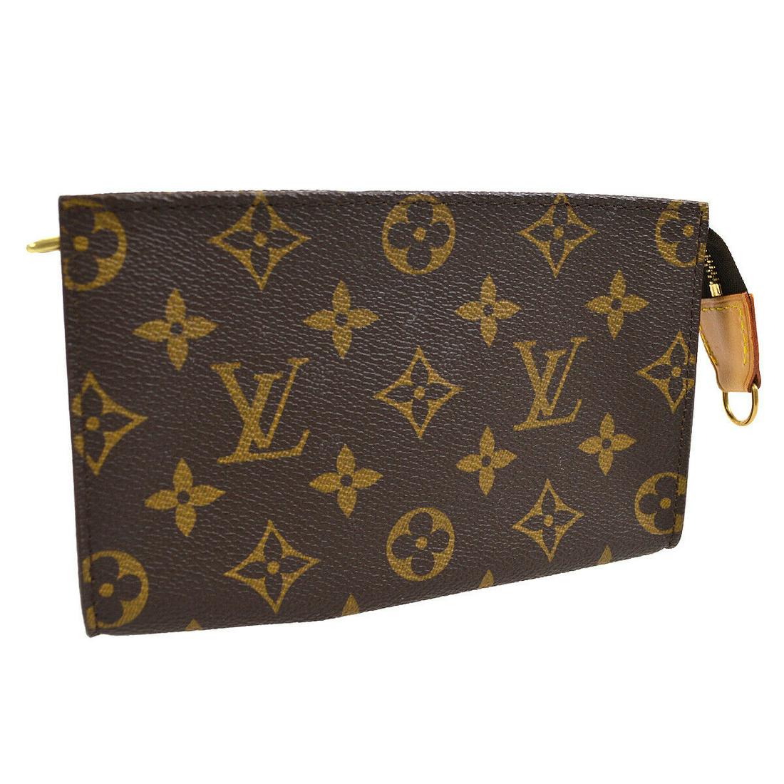 Authentic LOUIS VUITTON Pouch: Brand: LOUIS VUITTON Model: Pouch Country of Origin: France Material: PVC Color: Brown Size (Inch): W 6.5 Ãƒâ€”H 4.1 Ãƒâ€”D 0.8 " Size (CM): W 16.5 Ãƒâ€” H 10.5 Ãƒâ€”D 2.0 