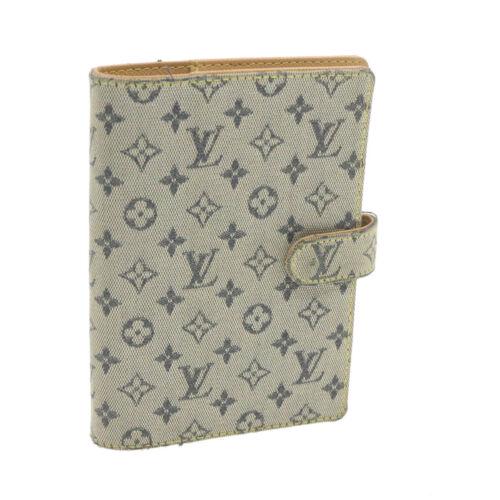 Authentic LOUIS VUITTON Canvas Day Planner Cover: Brand: LOUIS VUITTON Material: Canvas Style: Day Planner Cover Color: Blue Size(inch): W3.9 x H5.7 x D0.6"(Approx) Country of Origin: Spain Accessory: There is no item box and dust bag. We will send o