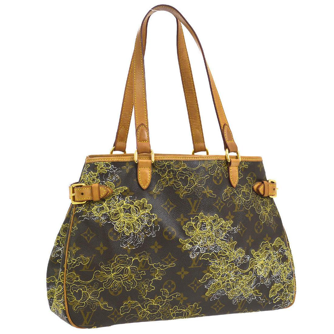 Authentic LOUIS VUITTON Totes & Shoppers: Brand: LOUIS VUITTON Model: Totes & Shoppers Country of Origin: France Material: Monogram Dentelle Canvas Leather Color: Brown Size (Inch): W 14.6 x H 9.8 x D 5.1 " Strap Drop. 9.4 " Size (CM): W 37.0