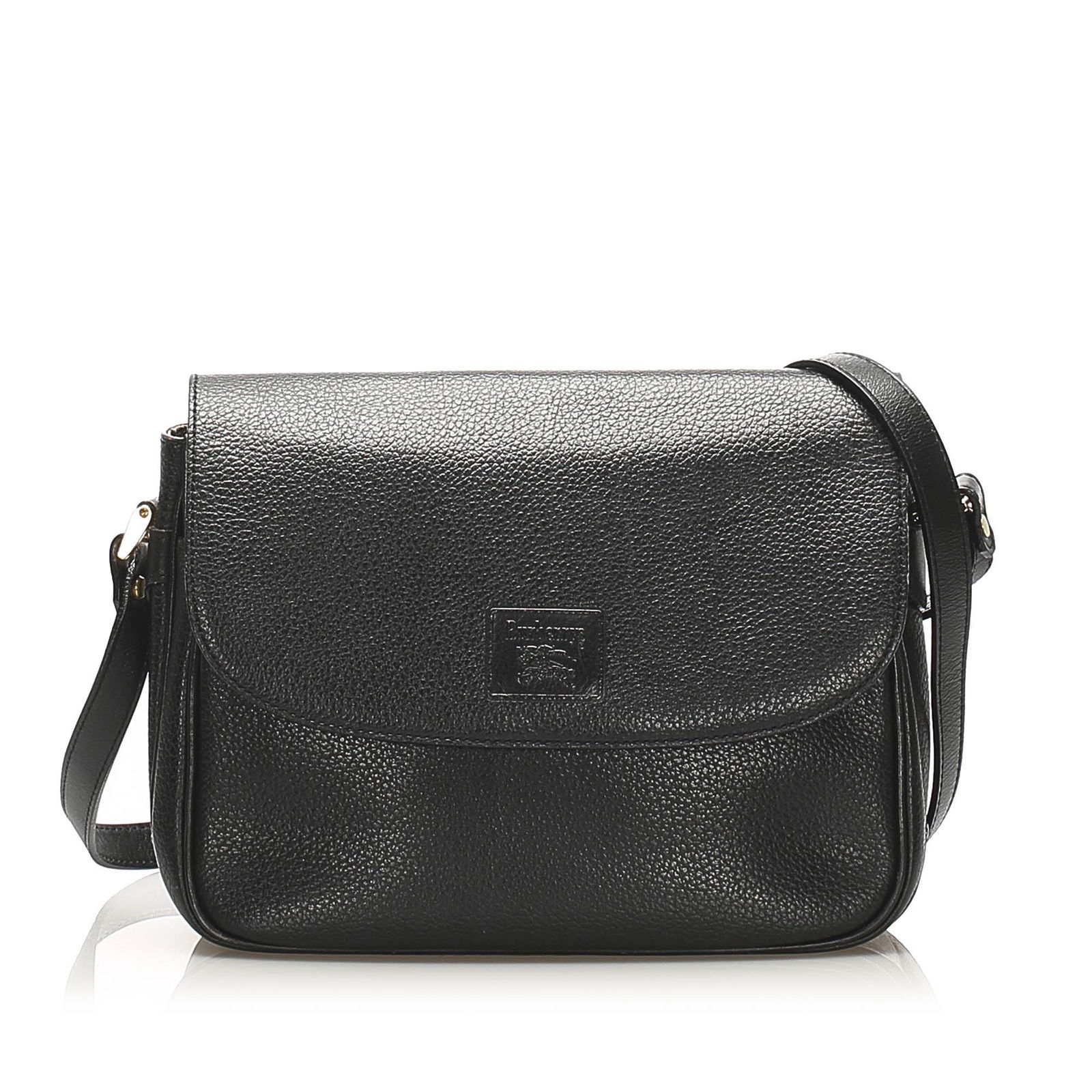 Authentic Burberry Leather Crossbody Bag: This crossbody bag features a leather body a flat leather strap a top flap with magnetic snap button closure an interior compartment and an interior zip pocket. Brand: Burberry Model: Leather Crossbod