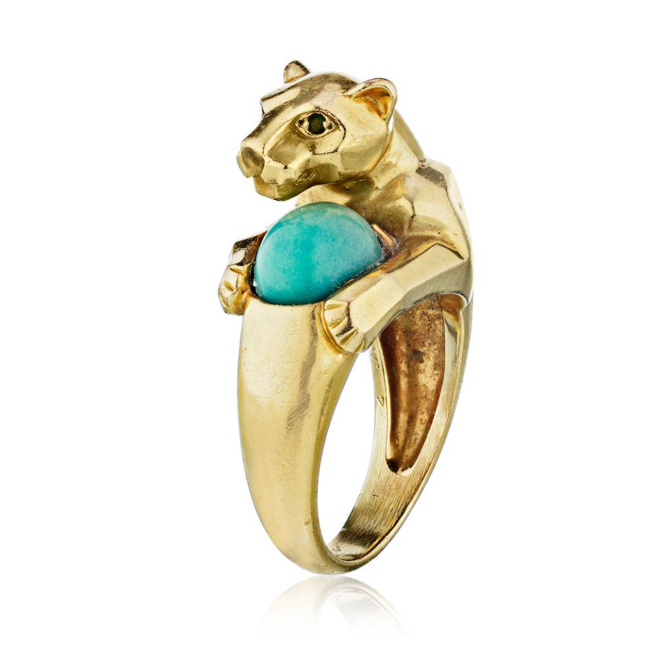 Authentic Cartier Panthere 18K Yellow Gold with: Type: Estate Rings Metal: 18K Yellow Gold Grams: 14.8 Condition: Good. Signed By: Cartier. Brand: Cartier Style: Panthere Other Details: This vintage piece from Cartier boasts an irresistibly ingeniou