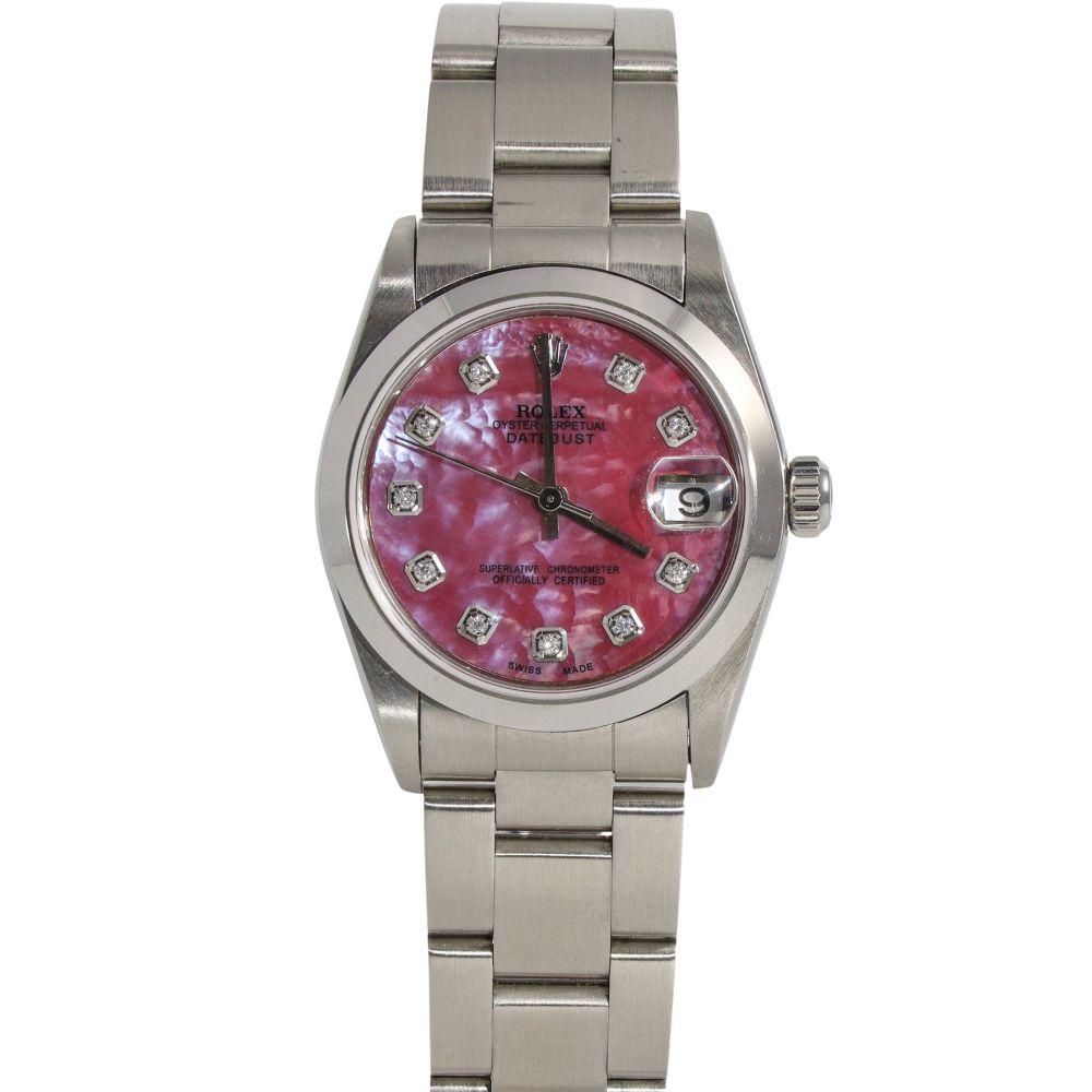 Authentic ROLEX DATEJUST 31mm Stainless Steel Oyster: Brand: Rolex Model: DATEJUST REF# 78240 Case metal: STAINLESS STEEL Case size: 31MM Bracelet material: Stainless steel Oyster Bracelet Bracelet size: fits up
