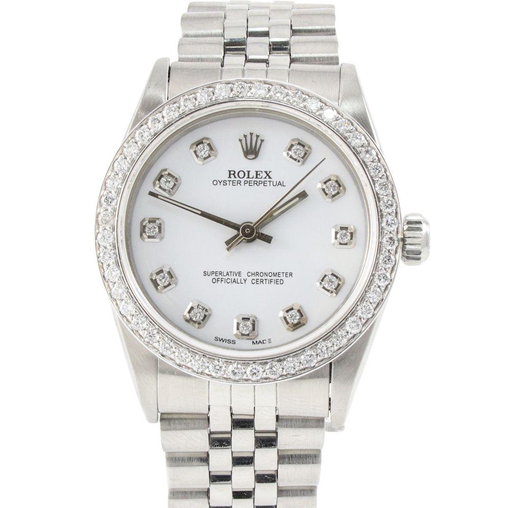 Authentic ROLEX OYSTER PERPETUAL 31mm Stainless Steel: Brand: Rolex Model: OYSTER PERPETUAL REF# 67514 Case metal: STAINLESS STEEL Case size: 31MM Bracelet material: STAINLESS STEEL JUBILEE Bracelet Bracelet siz