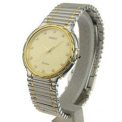 Authentic Seiko Dolce 12p Diamond Quartz 5e31 6b40