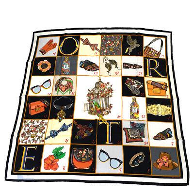 Authentic ETRO Scarf: Brand: ETRO Model: Scarf Country of Origin: Italy Material: 100% Silk Color: Black White Size (Inch): W35.8X H35X D0"Size (CM): W91X H89X D0Cm All Bidhaus items come with a 100 % money-back authentici