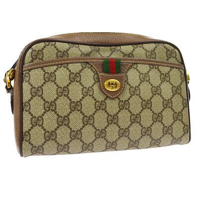 Authentic GUCCI Cross Body: Brand: GUCCI Model: Cross Body Country of Origin: Italy Material: PVC Leather Color: Brown Red Green Size (Inch): W 8.5 x H 5.9 x D 1.6 "Strap Drop. 18.1 " Size (CM): W 21.5 x H 15.0 x D 4.0 cmStrap D
