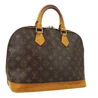 Authentic LOUIS VUITTON Monogram Hand Bag: Brand: LOUIS VUITTON Model: Monogram Hand Bag Country of Origin: France Material: Canvas Color: Brown Size (Inch): W 12.6 x H 9.3 x D 6.3 " Handle Drop. 3.5 " Size (CM): W 32.0 x H 23.5 x D 16.0 cm Ha
