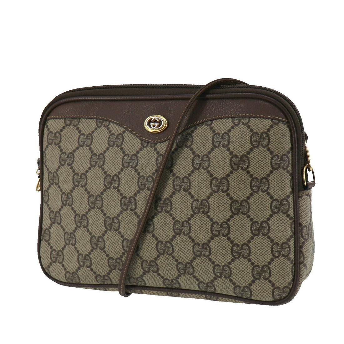 Authentic GUCCI Shoulder Bag: Brand: GUCCI Model: Shoulder Bag Country of Origin: Italy Material: Leather Color: Beige Size (inch): medium All Bidhaus items come with a 100 % money-back authenticity guarantee. ALL SALES ARE FINAL.