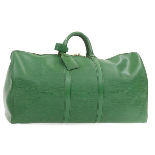 Authentic LOUIS VUITTON Epi Keepall 55 Boston Bag Green: Brand: LOUIS VUITTON Size: W55 x H27 x D25cm(Approx) UPC: Does not apply EAN: Does not apply All Bidhaus items come with a 100% money-back authenticity guarantee. ALL SALES ARE FINAL. Please refer to