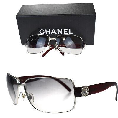 Authentic CHANEL Sunglasses: Brand: CHANEL Model: Sunglasses Country of Origin: Italy Material: Metal & Plastic Color: Bordeaux Size (Inch): W2.8X H1.7X D0"Size (CM): W7X H4.3X D0Cm All Bidhaus items come with a 100 % money-back 