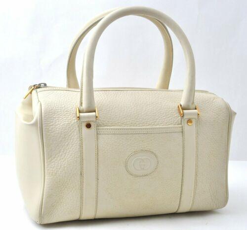 Authentic GUCCI Hand Bag: Brand: GUCCI Model: Hand Bag Country of Origin: Italy Material: Leather Color: White Bag Length: 10.2inches (26cm) Bag Height: 7.5inches (19cm) Bag Depth: 4.3inches (11cm) All Bidhaus items come with 