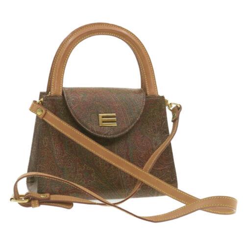 Authentic ETRO 2Way Shoulder Hand Bag Brown PVC Leather: Brand: ETRO Style: Hand Bag Color: Brown Size: W20 x H15 x D11cm / Shoulder Drop 48-52cm(Approx) Material: PVC Leather Country/Region of Manufacture: Italy UPC: Does not apply EAN: Does not apply All
