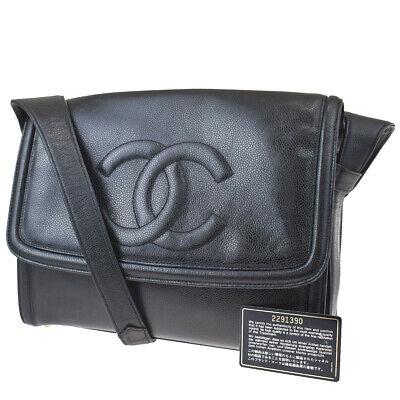 Authentic CHANEL Shoulder Strap: Brand: CHANEL Model: Shoulder Strap Country of Origin: Italy Material: Leather Color: Black Size (Inch): W11.8X H9.4X D3.1"Size (CM): W30X H24X D8Cm All Bidhaus items come with a 100 % money-back auth