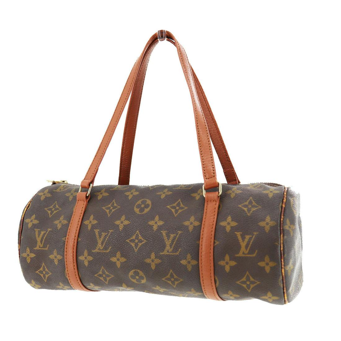Authentic LOUIS VUITTON Hand Bag: Brand: LOUIS VUITTON Model: Hand Bag Country of Origin: Unknown Material: Leather Color: Gold Size (inch): 30 All Bidhaus items come with a 100 % money-back authenticity guarantee. ALL SALES ARE FINAL