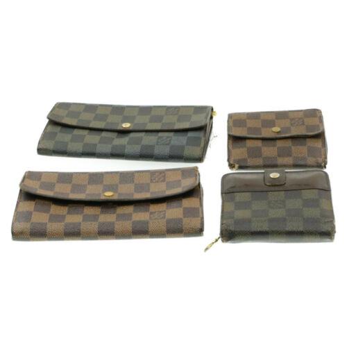 Authentic LOUIS VUITTON Damier Ebene Long Wallet 4Set: Brand: LOUIS VUITTON UPC: Does not apply All Bidhaus items come with a 100% money-back authenticity guarantee. ALL SALES ARE FINAL. Please refer to images carefully for condition details. Unless speci