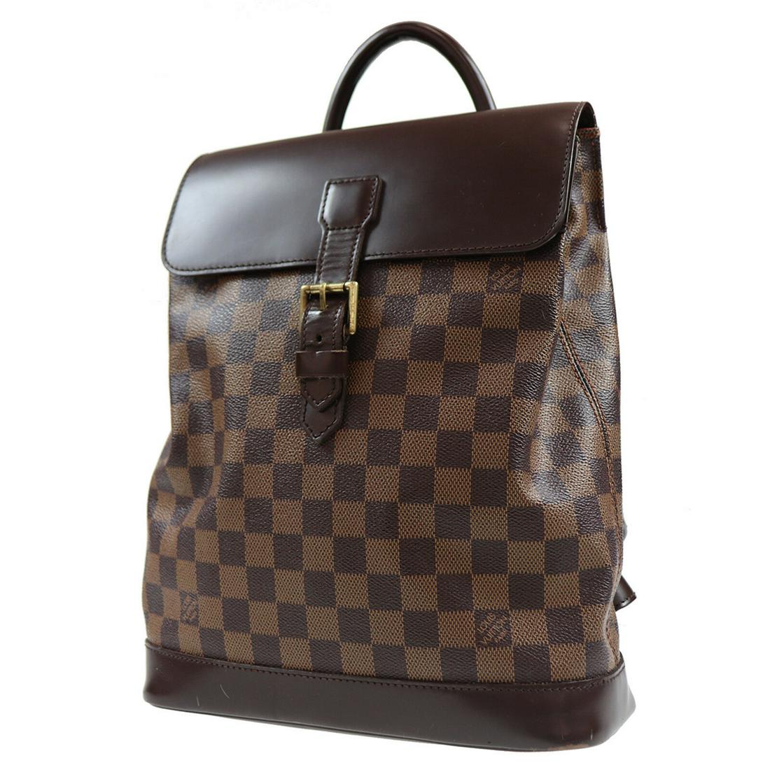 Authentic LOUIS VUITTON Backpack: Brand: LOUIS VUITTON Model: Backpack Country of Origin: France Material: Damier Canvas Leather Color: Brown Bag Length: 9.4 Bag Height: 12.2 Bag Depth: 3.7 All Bidhaus items come with a 100 % money-ba