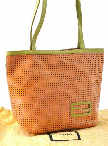 Authentic FENDI Hand Bag: Brand: FENDI Model: Hand Bag Country of Origin: Italy Material: Enamel Color: Orange Bag Length: 6.9inches (17.5cm) Bag Height: 7.7inches (19.5cm) Bag Depth: 3.7inches (9.5cm) All Bidhaus items come w