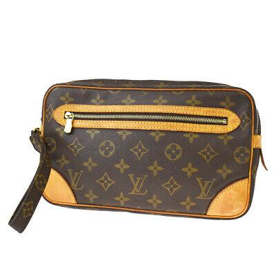 Authentic LOUIS VUITTON Marly Dragonne Gm Clutch Bag: Brand: LOUIS VUITTON Model: Marly Dragonne Gm Clutch Bag Country of Origin: France Material: Leather Color: Browns Size (Inch): W 10.2 X H 5.9 X D 1.6 "Size (CM): W 26 X H 15 X D 4 Cm All Bidhaus item
