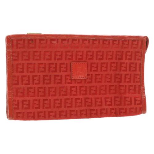 Authentic FENDI Zucchino Canvas Clutch Bag Red: Brand: FENDI Style: Clutch Bag Color: Red Size: W26 x H15 x D8cm(Approx) Material: Canvas Country/Region of Manufacture: Italy UPC: Does not apply EAN: Does not apply All Bidhaus items come with a 100