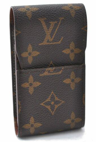 Authentic LOUIS VUITTON Cigarette Case: Brand: LOUIS VUITTON Model: Cigarette Case Country of Origin: France Material: Monogram Canvas Color: Brown Bag Length: 2.4inches(6cm) Bag Height: 4.7inches(12cm) Bag Depth: 1inches(2.5cm) All Bidhaus