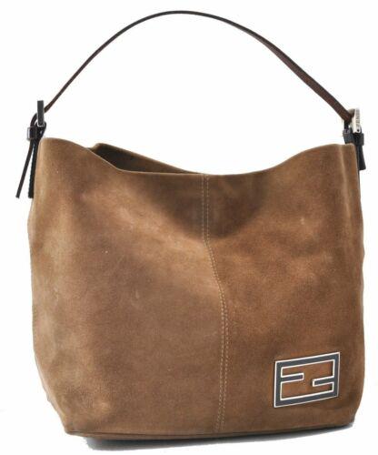 Authentic FENDI Hand Bag: Brand: FENDI Model: Hand Bag Country of Origin: Italy Material: Suede Color: Brown Bag Length: 8.7inches (22cm) Bag Height: 8.5inches (21.5cm) Bag Depth: 4.7inches (12cm) All Bidhaus items come with a