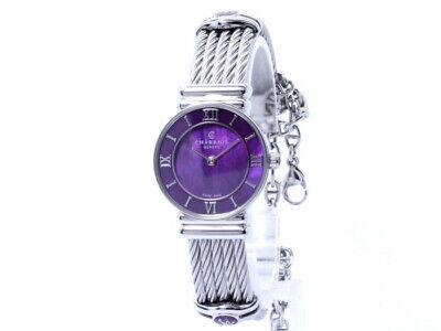 Authentic Charriol Saint Tropez Plum Bangle Quartz SS: Charriol Saint Tropez Plum Bangle Quartz SS Purple Shell Ladies Watch Brand: Charriol Product name Saint Tropez Model: 028SPI.540.553 Size Case diameter: About W24 (mm) Belt size maximum: approx. 17 (