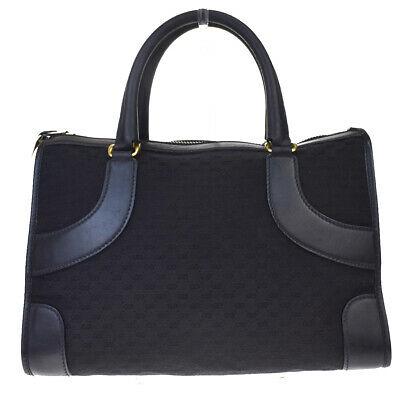 Authentic GUCCI Hand Bag: Brand: GUCCI Model: Hand Bag Country of Origin: Material: Canvas Color: Black Size (Inch): W13X H8.7X D5.1"Size (CM): W33X H22X D13Cm All Bidhaus items come with a 100 % money-back authenticity guaran