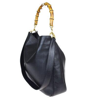 Authentic GUCCI Shoulder Bag: Brand: GUCCI Model: Shoulder Bag Country of Origin: Italy Material: Leather Color: Black Size: 30Cm X 38Cm X 9Cm / 11.81 X 14.96 X 3.54 Handle Drop 15Cm / 5.9 Strap Drop 38Cm / 14.96 All Bidhaus items