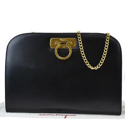Authentic SALVATORE FERRAGAMO Shoulder Strap: Brand: SALVATORE FERRAGAMO Model: Shoulder Strap Country of Origin: Italy Material: Nylon Color: Black Size (Inch): W11X H7.9X D2.2"Size (CM): W28X H20X D5.5Cm All Bidhaus items come with a 100 % mone