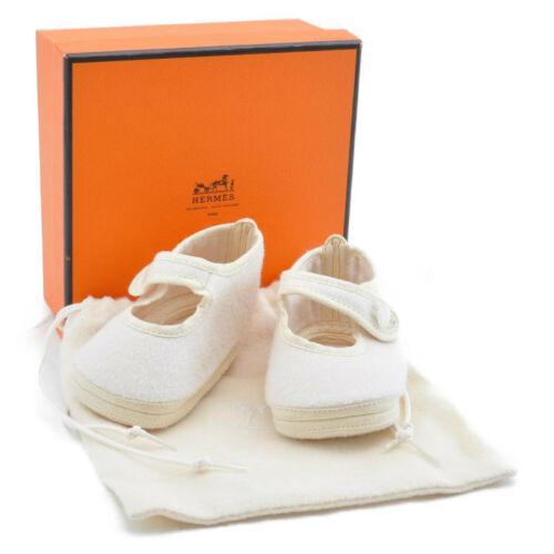 Authentic HERMES 65%Linen 35%Angora Baby Shoes White: Brand: HERMES Color: White UPC: Does not apply All Bidhaus items come with a 100% money-back authenticity guarantee. ALL SALES ARE FINAL. Please refer to images carefully for condition details. Unless