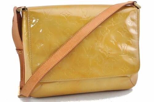 Authentic LOUIS VUITTON Shoulder Bag: Brand: LOUIS VUITTON Model: Shoulder Bag Country of Origin: France Material: Patent Leather Color: Yellow Bag Length: 10.6inches(27cm) Bag Height: 8.3inches(21cm) Bag Depth: 2.8inches(7cm) All Bidhaus