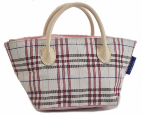 Authentic BURBERRYS Hand Bag: Brand: BURBERRYS Model: Hand Bag Country of Origin: Japan Material: Nylon Color: Pink Bag Length: 12.2inches (31cm) Bag Height: 6.1inches (15.5cm) Bag Depth: 6.3inches (16cm) All Bidhaus items come wi