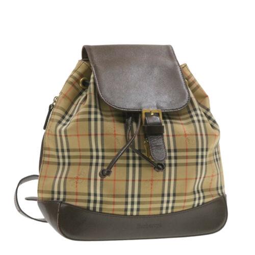 Authentic BURBERRYS Nova Check Backpack Beige Canvas: Brand: BURBERRYS Style: Backpack Color: Beige Size: W25 x H26 x D10cm(Approx) Material: Canvas UPC: Does not apply EAN: Does not apply All Bidhaus items come with a 100% money-back authenticity guaran