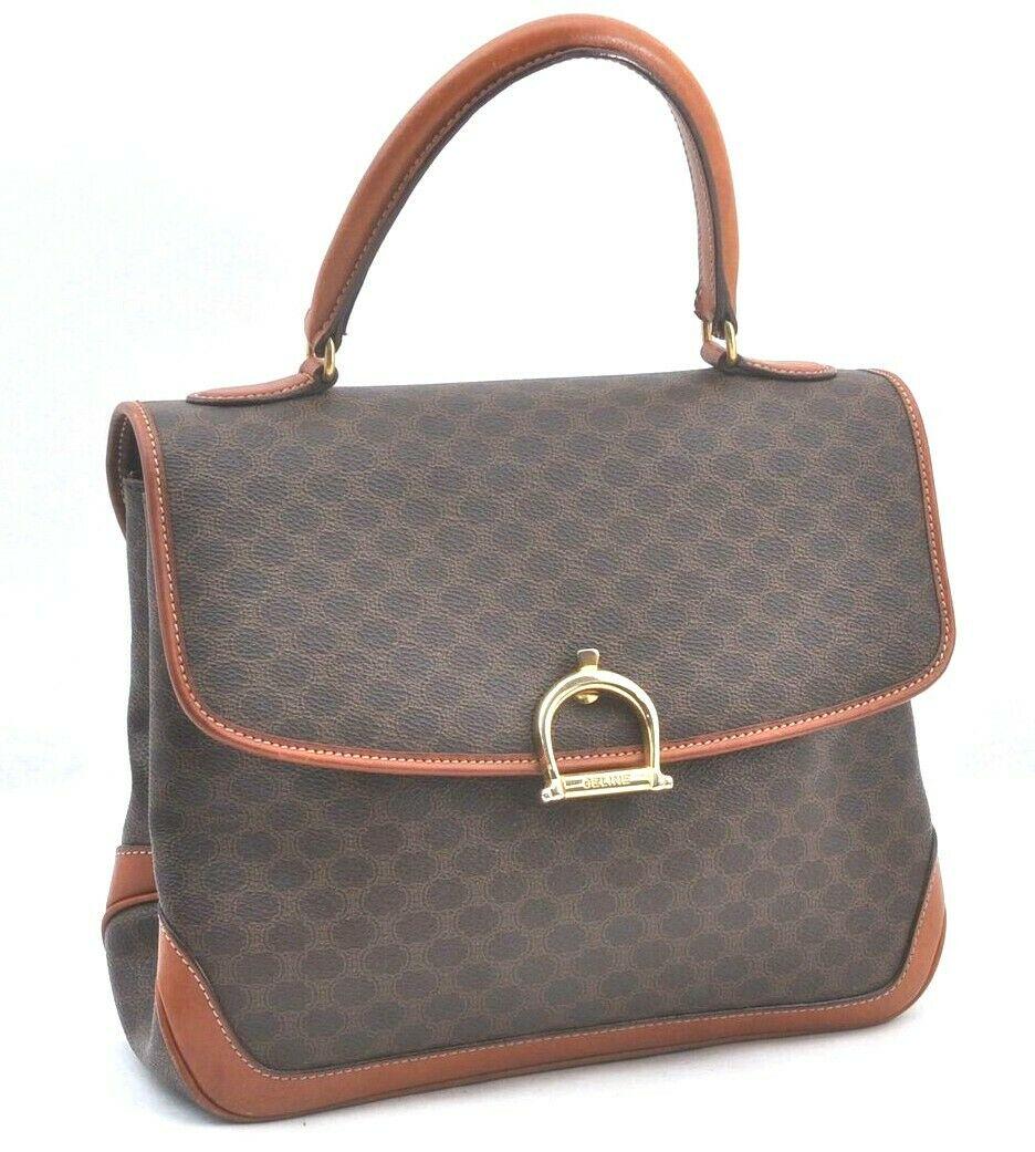 Authentic CELINE Hand Bag: Brand: CELINE Model: Hand Bag Country of Origin: Italy Material: PVC/Leather Color: Brown Bag Length: 11.2inches (28.5cm) Bag Height: 8.7inches (22cm) Bag Depth: 3.7inches (9.5cm) All Bidhaus items co