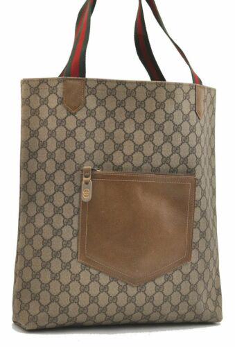 Authentic GUCCI Tote Bag: Brand: GUCCI Model: Tote Bag Country of Origin: United States Material: PVC Color: Brown Bag Length: 13.2inches (33.5cm) Bag Height: 14.8inches (37.5cm) Bag Depth: 2.4inches (6cm) All Bidhaus items co