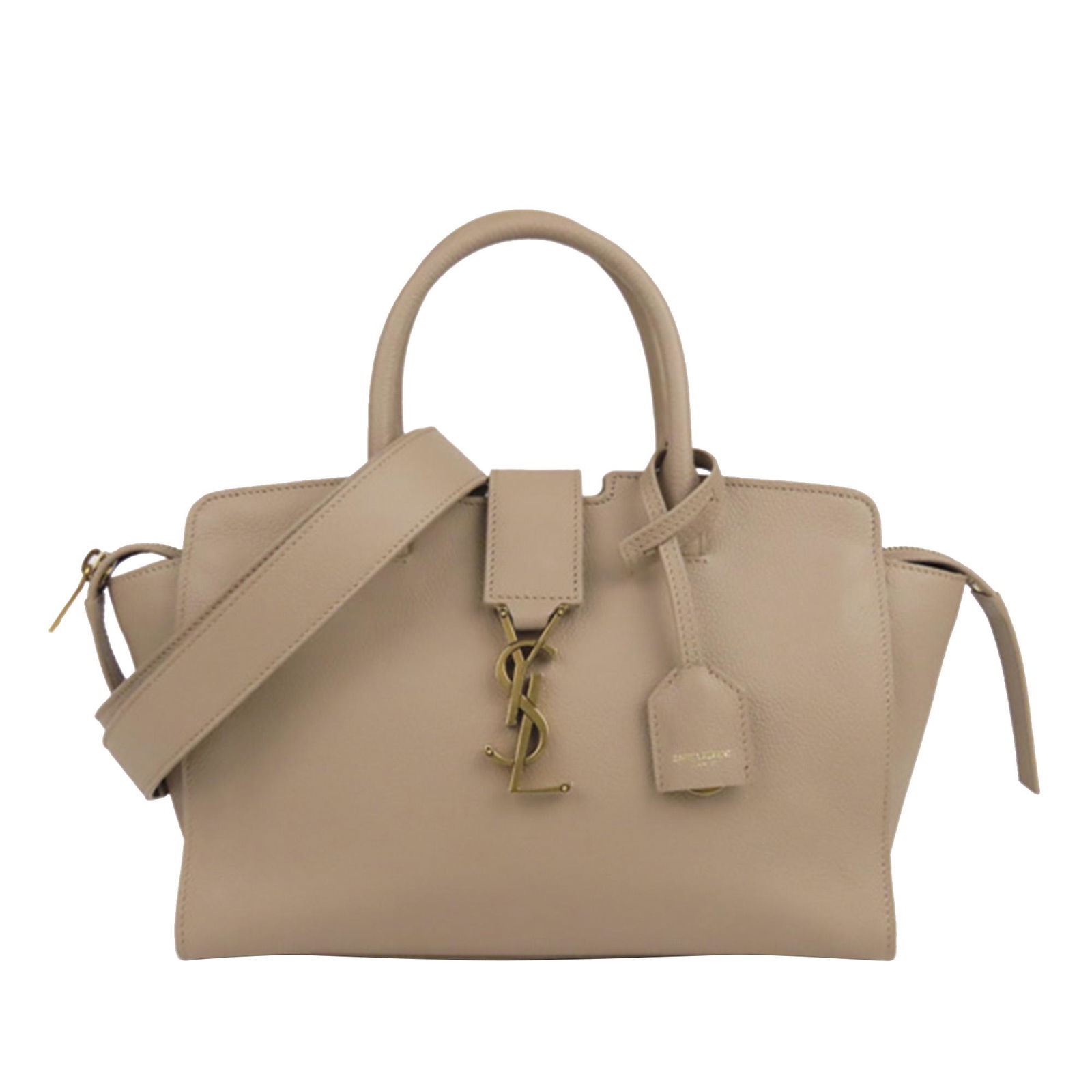 Downtown baby cabas in smooth deals and crocodile embossed leather