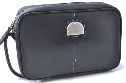 Authentic BURBERRYS Pouch: Brand: BURBERRYS Model: Pouch Country of Origin: Material: Leather Color: Black Bag Length: 8.9inches(22.5cm) Bag Height: 5.7inches(14.5cm) Bag Depth: 3.1inches(8cm) All Bidhaus items come with a 100