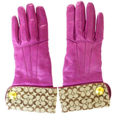 Authentic Coach Gloves Purple Leather Canvas: Brand: Coach Country/Region of Manufacture: Unknown Color: Purple Modified Item: No Size: M UPC: N/A All Bidhaus items come with a 100% money-back authenticity guarantee. ALL SALES ARE FINAL. Please r