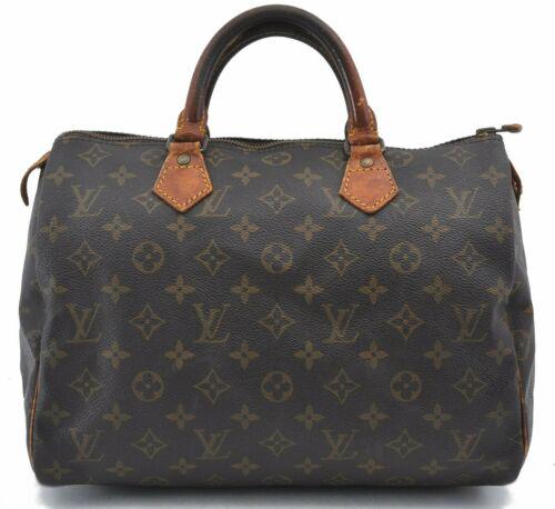 Authentic Louis Vuitton Monogram Speedy 30 Hand Bag: Brand: Louis Vuitton Bag Height: 9inches(23cm) Material: Monogram Canvas Bag Depth: 6.5inches(17cm) Style: Hand Bag MPN: Does not apply Color: Brown Serial Number: VI874 Department: Women Bag Length: