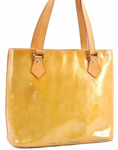 Authentic Louis Vuitton Vernis Houston Shoulder Bag: Brand: Louis Vuitton Bag Height: 9.8inches(25cm) Material: Patent Leather Bag Depth: 5.7inches(14.5cm) Style: Shoulder Bag MPN: Does not apply Color: Yellow Serial Number: LM0080 Department: Women Bag