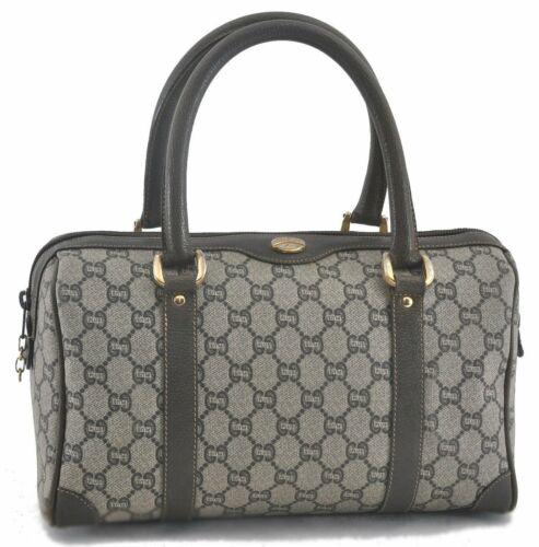 Authentic GUCCI GG Plus Hand Bag PVC Leather Brown: Brand: GUCCI Style: Hand Bag Country/Region of Manufacture: Italy Material: PVC Bag Length: 11.4inches (29cm) Color: Brown Bag Height: 6.3inches (16cm) Department: Women Bag Depth: 5.1inches (13cm) MP