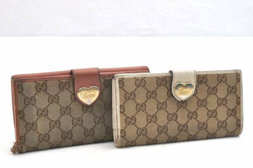 Authentic GUCCI Wallet GG Canvas Leather Brown Pink: Brand: GUCCI Country/Region of Manufacture: Italy Material: Canvas Bag Height: 3.9inches(10cm) Style: Wallet Bag Depth: 0.8inches(2cm) Color: Brown MPN: Does not apply Department: Women Serial Number: