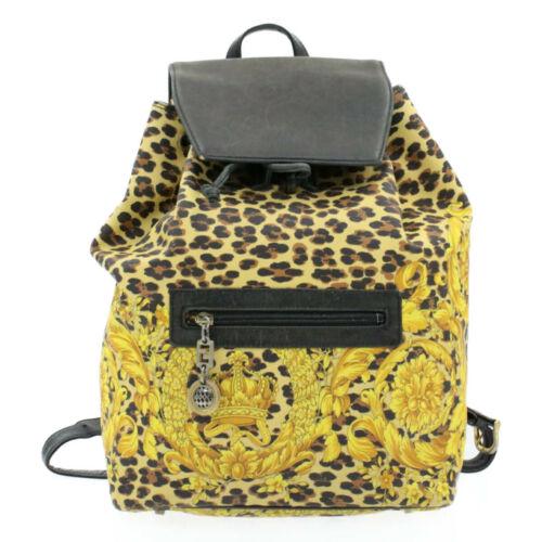 Authentic GIANNI VERSACE Backpack Yellow Black Leopard: Brand: GIANNI VERSACE Size: W26 x H35 x D14cm(Approx) Style: Backpack Color: Yellow Material: PVC Leather UPC: Does not apply All Bidhaus items come with a 100% money-back authenticity guarantee. ALL 